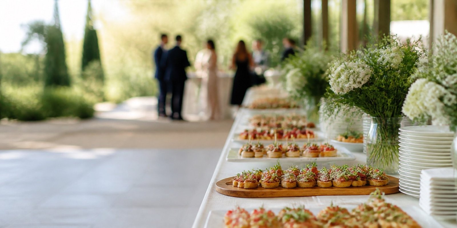 responsable revisando checklist de catering para boda en Madrid